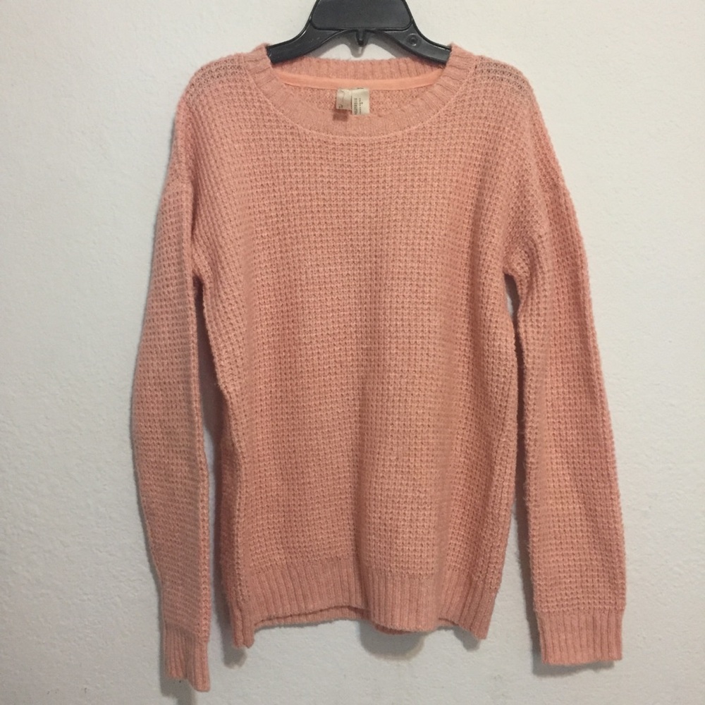 Waffle knit sweater